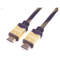 PREMIUMCORD Kabel HDMI 2.0 High Speed + Ethernet kabel HQ, zlacené konektory, 1m