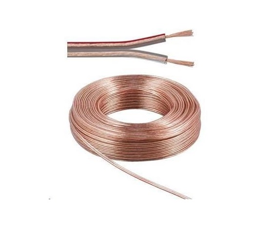 PremiumCord Kabely na propojení reprosoustav 100% CU měď 2x 0,75mm 10m