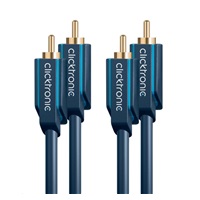 ClickTronic HQ OFC kabel 2x Cinch - 2x Cinch RCA, M/M, 1m