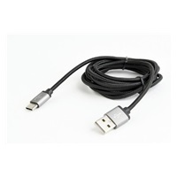 GEMBIRD Kabel USB na USB-C kabel (AM/CM), 1,8m, opletený, černý, blister