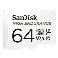 SanDisk MIcroSDXC karta 64GB High Endurance (R:100/W:40 MB/s, Class 10, U3 V30) + adaptér