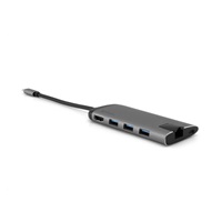 VERBATIM Dokovací stanice USB-C 7v1, 1xHDMI, 1xUSB-C, 3xUSB, 1xRJ45, čtečka SD karet, šedá