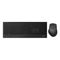RAPOO set klávesnice a myš 9500M Multi-mode Wireless Ultra-slim Desktop Combo Set (kláv. - šedá/kovová, myš - černá)