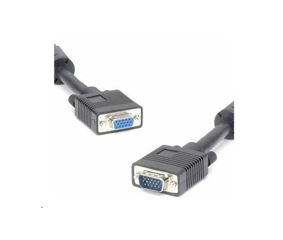 PREMIUMCORD Kabel VGA prodlužovací 15m (HD15M/F, dvojité stínění, feritová jádra)