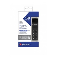 VERBATIM USB C 3.1 Drive 128 GB - Keypad Secure (R:160/W:150 MB/s) GDPR
