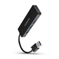 AXAGON HUE-G1A, 4x USB 3.2 Gen 1 SLIM hub, kabel Type-A 14cm napevno
