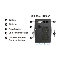Fortron UPS FSP iFP 800, 800 VA / 480W, LCD, line interactive