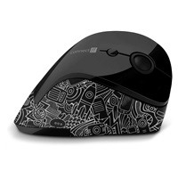 CONNECT IT FOR HEALTH DOODLE ergonomická vertikální myš, (+ 1x AA baterie zdarma), bezdrátová