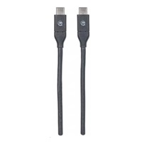 MANHATTAN USB 3.1 Gen2 Cable, Type-C Male / Type-C Male, 50 cm 3A, Black