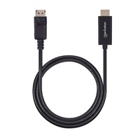 MANHATTAN Kabel DisplayPort na HDMI, 1m, černý