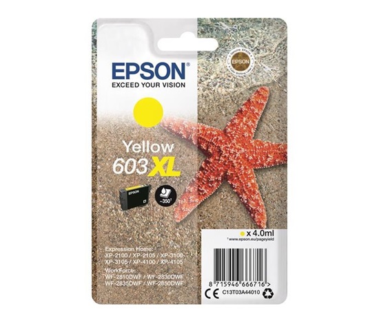 EPSON ink bar Singlepack "Hvězdice" Yellow 603XL Ink