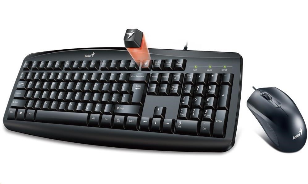 GENIUS klávesnice s myší Smart KM-200/ Drátový set/ USB/ černá/ CZ+SK layout | eD system a.s.