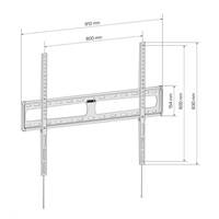 CONNECT IT BigMount nástěnný držák na obrazovky 40-90", fixní, ČERNÝ