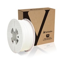 VERBATIM 3D Printer Filament PLA 1.75mm, 335m, 1kg white (OLD PN 55268)