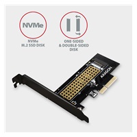 AXAGON PCEM2-N, PCIe x4 - M.2 NVMe M-key slot adaptér, vč. LP