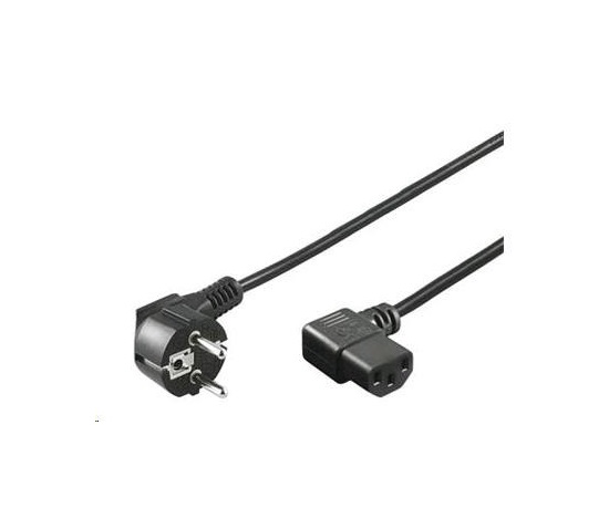 PREMIUMCORD Kabel napájecí 230V 3m úhlový 90st