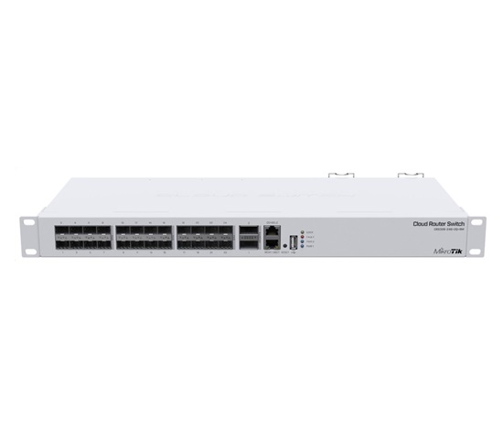 MikroTik Cloud Router Switch CRS326-24S+2Q+RM, 650MHz CPU, 64MB, 1x10/100, 24x10G, 2x40G, USB vč. L5