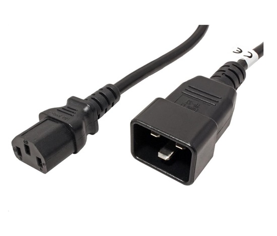 PREMIUMCORD Kabel síťový propojovací 230V 10A 2m, konektory IEC 320 C13 - IEC 320 C20
