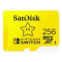 SanDisk MicroSDXC karta 256GB for Nintendo Switch (R:100/W:90 MB/s, UHS-I, V30,U3, C10, A1) licensed Product,Super Mario