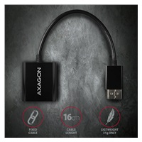 AXAGON RVD-VGN, DisplayPort -> VGA redukce / adaptér, FullHD, 1920*1200