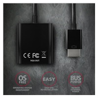 AXAGON RVH-VGN, HDMI -> VGA redukce / adaptér, FullHD, 1920*1200