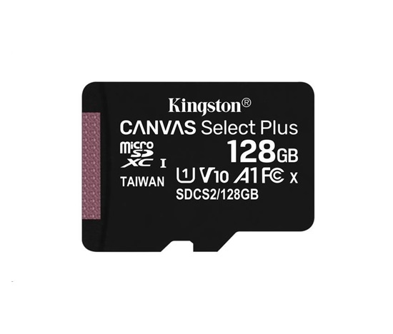 Kingston MicroSDXC karta 128GB Canvas Select Plus 100R A1 C10 - 1 ks