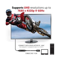 Club3D Prodlužovací kabel Mini DisplayPort 1.4 na DisplayPort 8K 60Hz DSC 1.2 HBR3 HDR Bidirectional (F/M), 1m