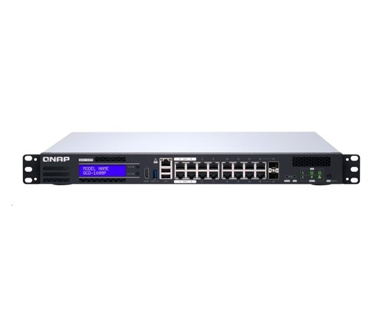 QNAP QGD-1600P-4G (4C/Celeron J4115/1,8-2,5GHz/4GBRAM/2xSATA/3xUSB/14xGbE/2xGbE+SFP/1xUSB3.0/2xUSB2.0/2xPCIe/1xHDMI/PoE)