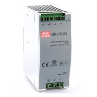 Planet PWR-75-24, Mean Well průmyslový zdroj na DIN lištu, 24V DC, 75W