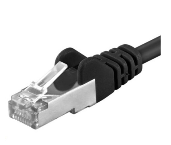 PREMIUMCORD Patch kabel CAT6a S-FTP, RJ45-RJ45, AWG 26/7 0,25m černá
