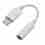 PREMIUMCORD Apple Lightning audio redukční kabel na 3.5 mm stereo jack/female, bílý
