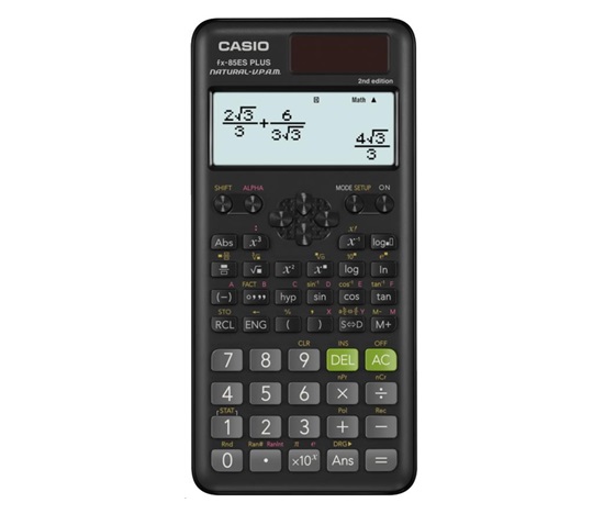 CASIO kalkulačka FX 85 ES Plus 2E, černá, školní, desetimístná