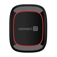 CONNECT IT InCarz 4Strong360 CARBON univerzální magnetický držák do auta, 4 magnety, červený
