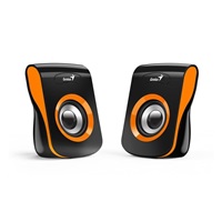GENIUS repro SP-Q180 Orange, 2.0, 6W, USB napájení, 3,5" jack, černo-oranžové