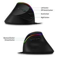 CONNECT IT GAME FOR HEALTH ergonomická vertikální myš, drátová, černá