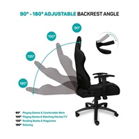 CONNECT IT herní křeslo Monaco Pro, látkové, černé