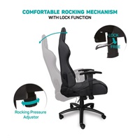 CONNECT IT herní křeslo Monaco Pro, látkové, šedo-černé