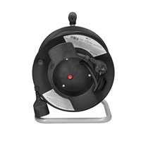 Solight prodlužovací přívod na bubnu, 1 zásuvka, 50m, černý kabel, 3x 1,5mm2