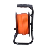 Solight prodlužovací přívod na bubnu, 4 zásuvky, 15m, oranžový kabel, 3x 1,5mm2