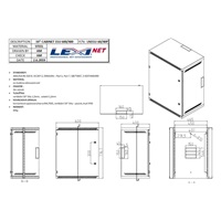 LEXI-Net 19" nástěnný rozvaděč 15U 600x450, nosnost 60 kg, plné dveře, svařovaný, šedý
