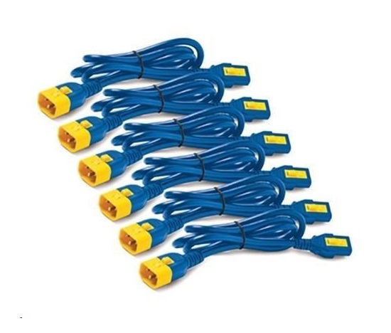 APC Power Cord Kit (6 ks), Locking, C13 to C14, 1.8m, Blue