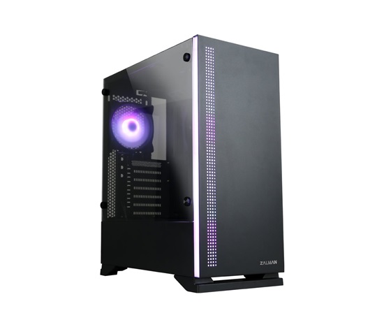 ZALMAN skříň S5 Black,  ATX bez zdroje , RGB