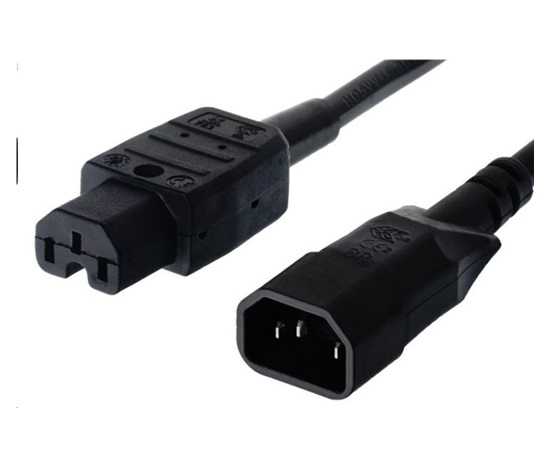 PREMIUMCORD Kabel napájecí 230V prodlužovací 2m (konektory IEC320 C14 - C15)