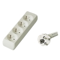 PREMIUMCORD Prodlužovací přívod 230V 2m, 4 zásuvky, bílá