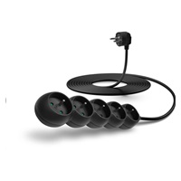 CONNECT IT prodlužovací kabel 230 V, 5 zásuvek, 5 m, bez vypínače (černý)