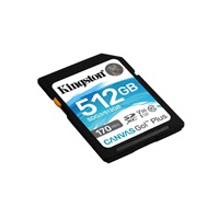 Kingston SDXC karta 512GB Canvas Go! Plus, R:170/W:90MB/s, Class 10, UHS-I, U3, V30