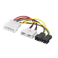 PREMIUMCORD Kabel napájecí FAN 5,25"-2x 12V, 2x 5V TX 3pin