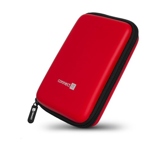 CONNECT IT HardShellProtect pevné skořepinové ochranné pouzdro na 2,5" HDD, červená