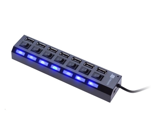 CONNECT IT USB hub Mighty switch, 7 ON/OFF portů