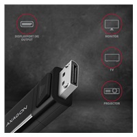 AXAGON RVC-DPC, USB-C -> DisplayPort redukce / kabel 1.8m, 4K/60Hz